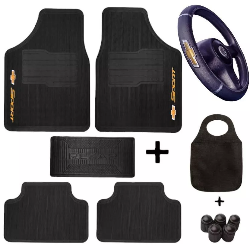 CHEVROLET Car Mat + Steering Wheel Protection + Car Trash