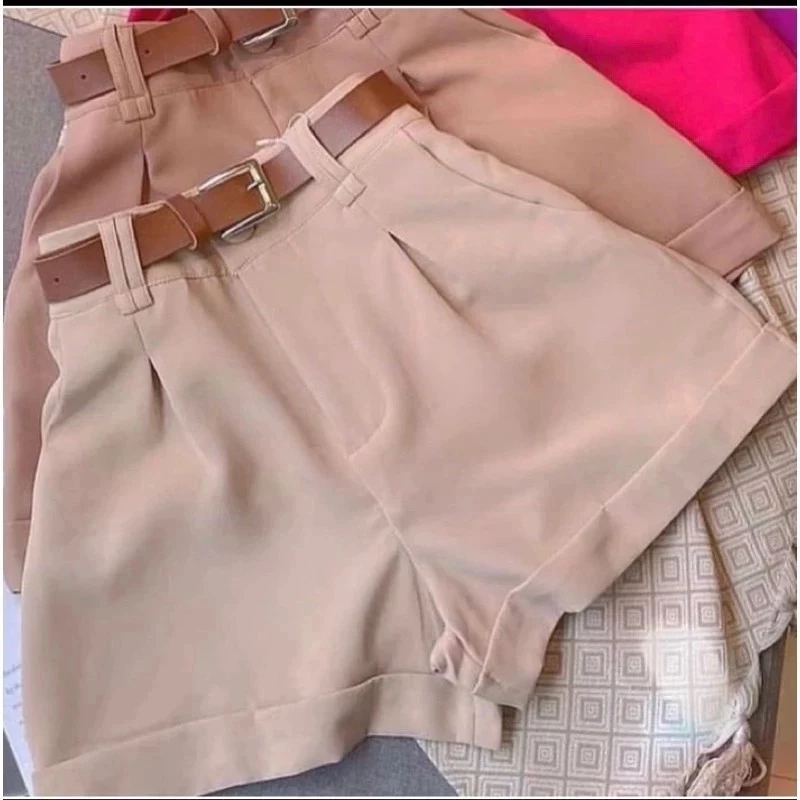 Women's High-Waisted Tailored Shorts with Pocket - Special Offer - Immediate Shipping image 2