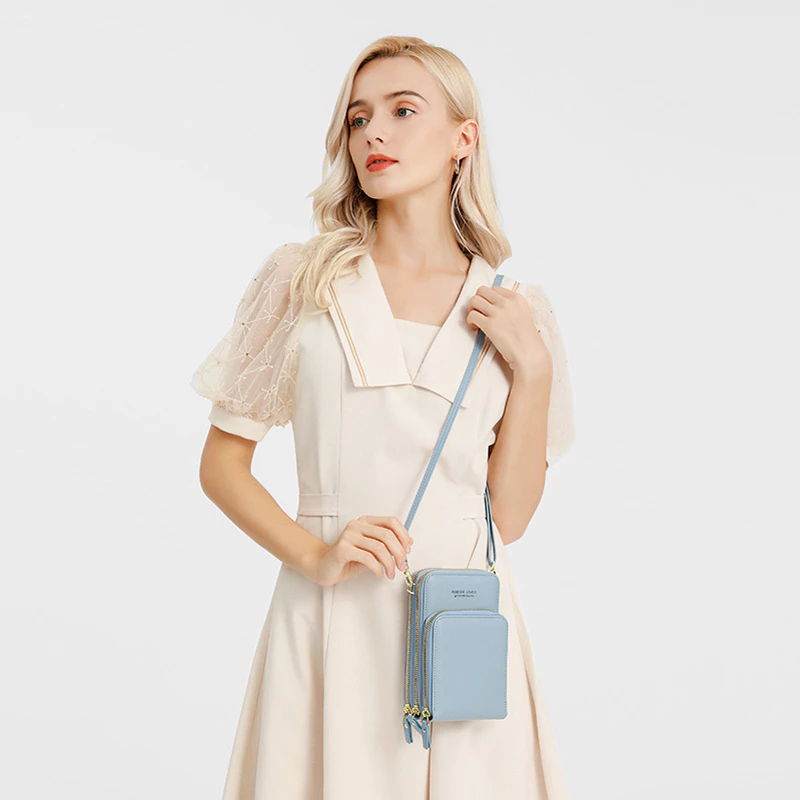 Women's Crossbody Bag with Cell Phone Holder and 3 Compartments image 2