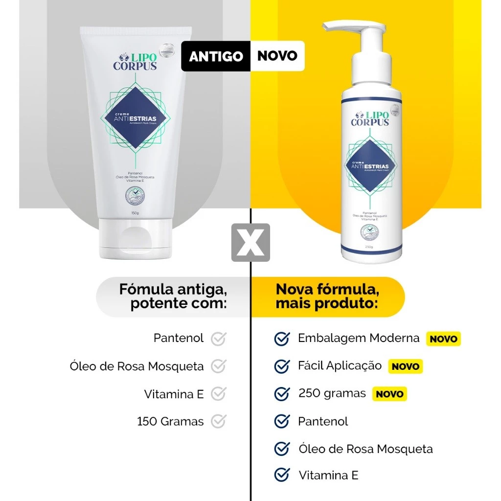 Lipo Corpus Anti-Stretch Mark Cream 250g – Reduces Stretch Marks, Moisturizes and Regenerates the Skin - Original Product image 2