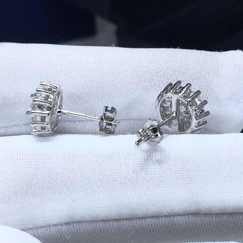 Shiny Earrings 0.5 Carat D Moissanite Certified GRA S925 Silver Jewelry Wedding Party Birthday Gift image 4