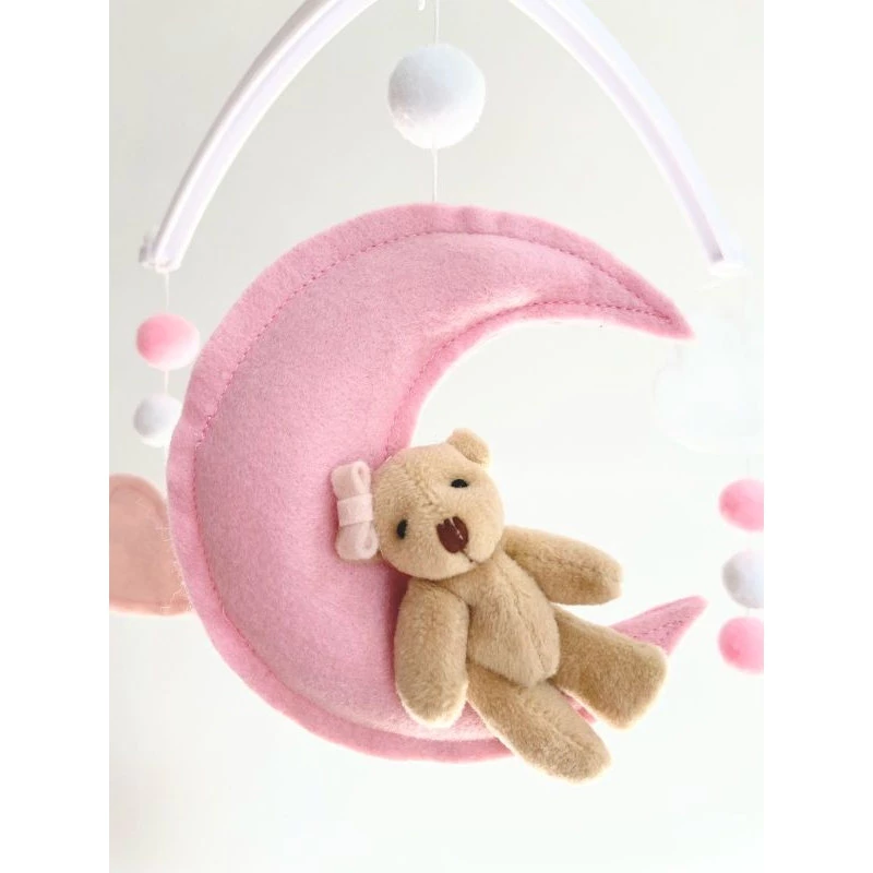 Musical and Rotating Mobile Bear Bear Bear Moon Cloud Girl