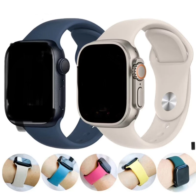 Silicone Sport Strap For Smartwatch Ultra 38-40-41-42-44-45-49mm New Colors image 3