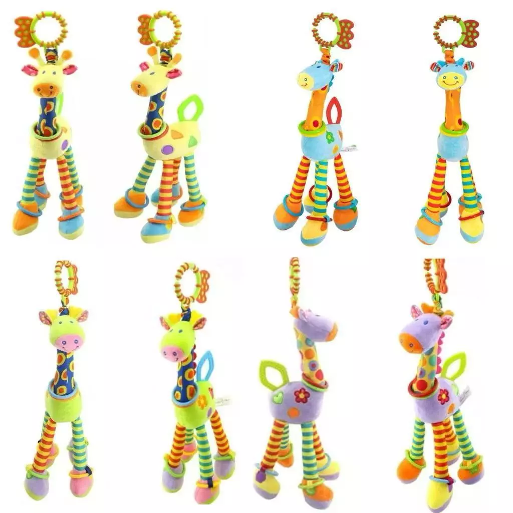 Large Colorful Giraffe Mobile with Teether, Rattle and Spiral Blanket for Babies - Ideal for Stroller and Crib image 3