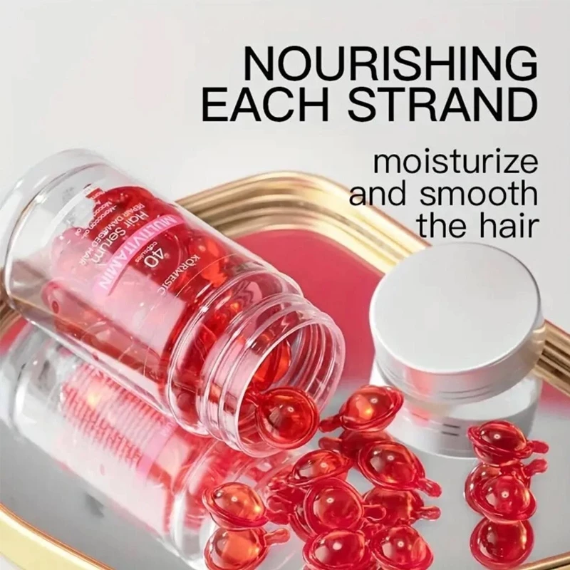KORMESIC Hair Care Essence Capsule Mel/Multivitamínico/Aloe Triple Care Suave Frizz Brilho Instantâneo image 4