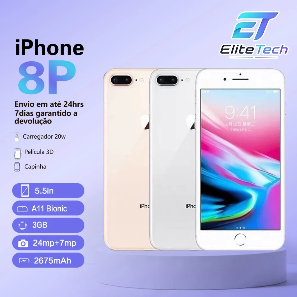 IPhone 8 Plus 64GB/256GB health display 100% battery 12x on card image 4